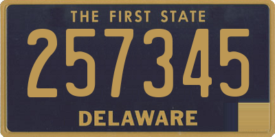 DE license plate 257345