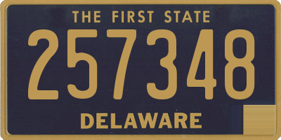 DE license plate 257348