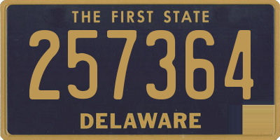 DE license plate 257364