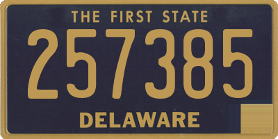DE license plate 257385