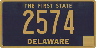 DE license plate 2574