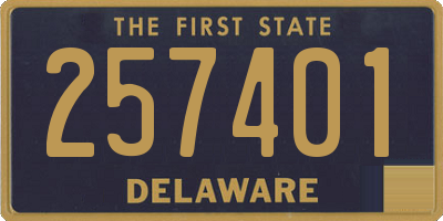 DE license plate 257401