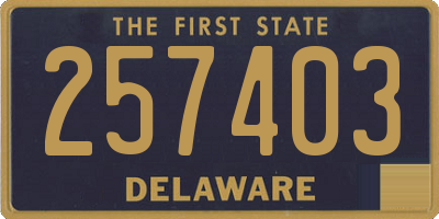 DE license plate 257403