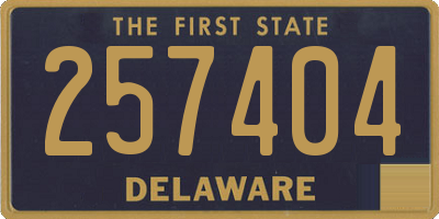DE license plate 257404