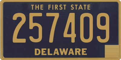 DE license plate 257409