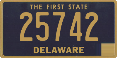 DE license plate 25742