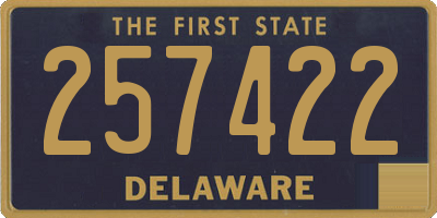 DE license plate 257422