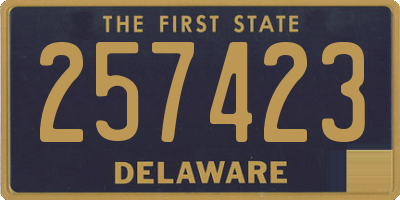 DE license plate 257423
