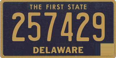 DE license plate 257429