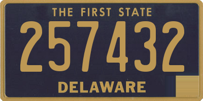 DE license plate 257432