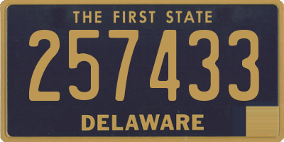 DE license plate 257433