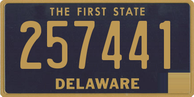 DE license plate 257441
