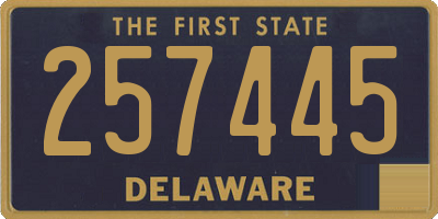 DE license plate 257445