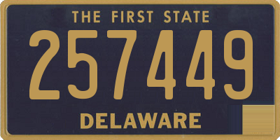 DE license plate 257449