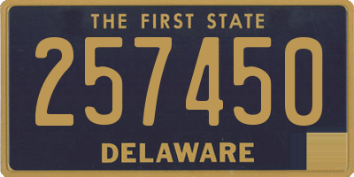 DE license plate 257450