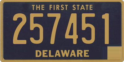 DE license plate 257451