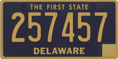 DE license plate 257457