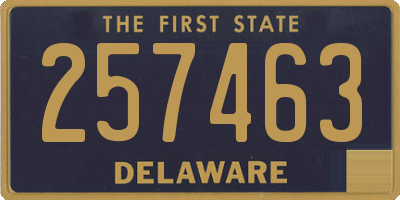 DE license plate 257463