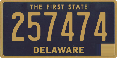 DE license plate 257474