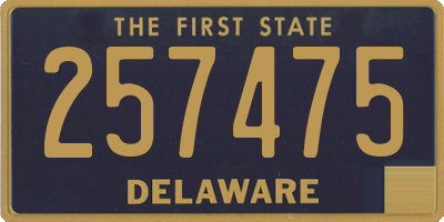 DE license plate 257475
