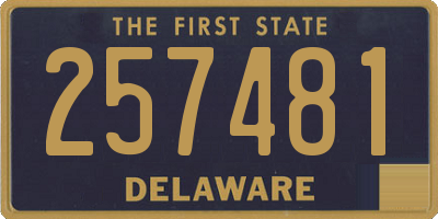 DE license plate 257481