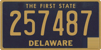DE license plate 257487