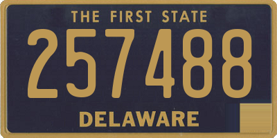 DE license plate 257488