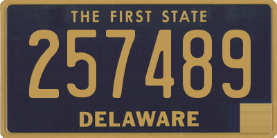 DE license plate 257489