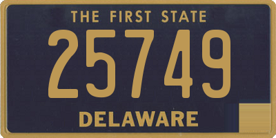 DE license plate 25749