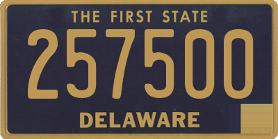 DE license plate 257500