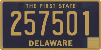 DE license plate 257501