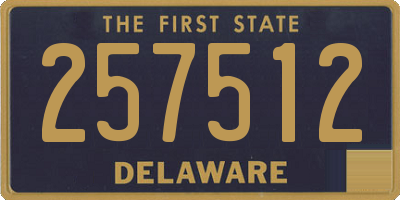 DE license plate 257512