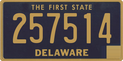 DE license plate 257514