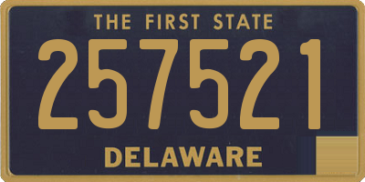 DE license plate 257521