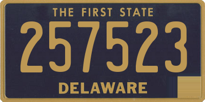 DE license plate 257523