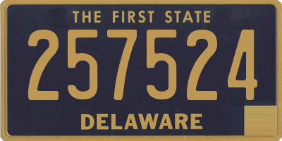 DE license plate 257524