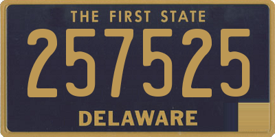 DE license plate 257525