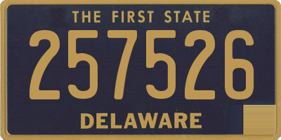 DE license plate 257526