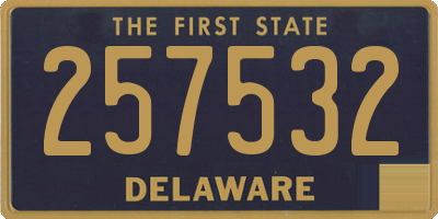 DE license plate 257532