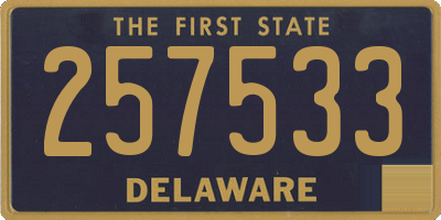 DE license plate 257533