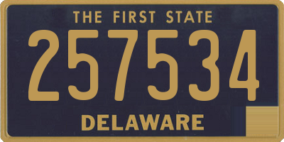 DE license plate 257534