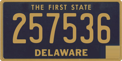 DE license plate 257536