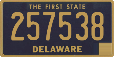 DE license plate 257538