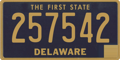 DE license plate 257542
