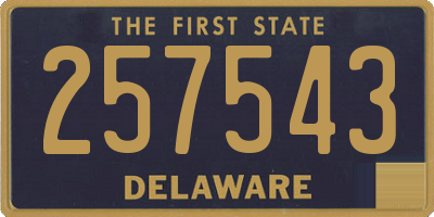 DE license plate 257543