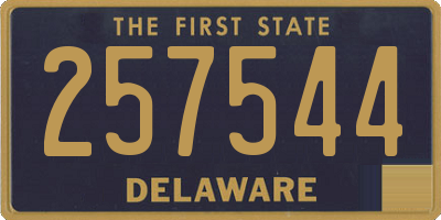 DE license plate 257544