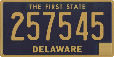 DE license plate 257545