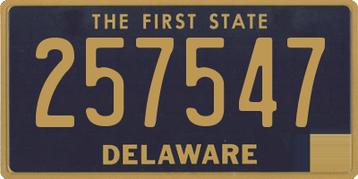 DE license plate 257547