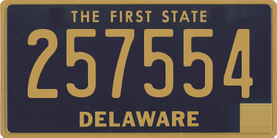 DE license plate 257554