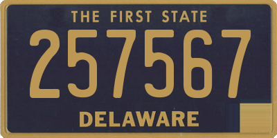 DE license plate 257567